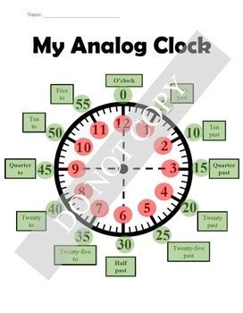 analog clock manipulative|Time .